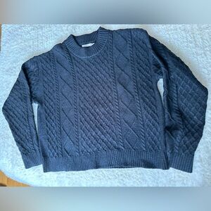 Esqualo Women’s Cable Knit Sweater in black